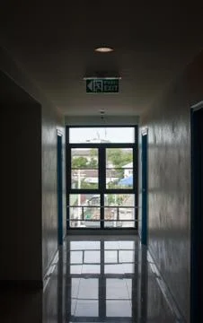Emergency exit sign. Stock Photos