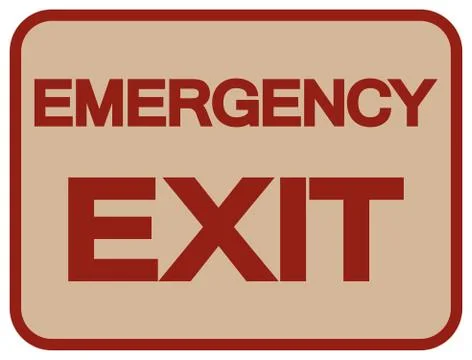 Emergency Exit Symbol Sign, Vector Illustration, Isolate On White Background  Stock Illustration