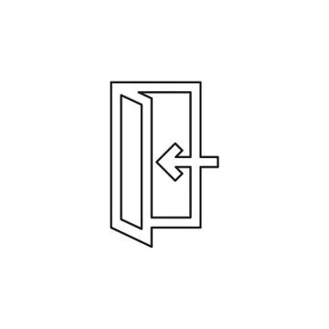 Emergency exit vector icon Stock Illustration