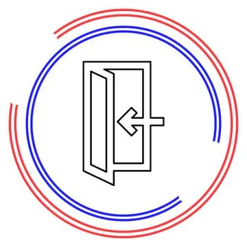 Emergency exit vector icon Stock Illustration
