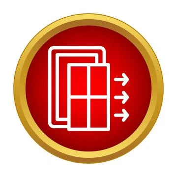 Emergency exit window sign showing way out Stock Illustration