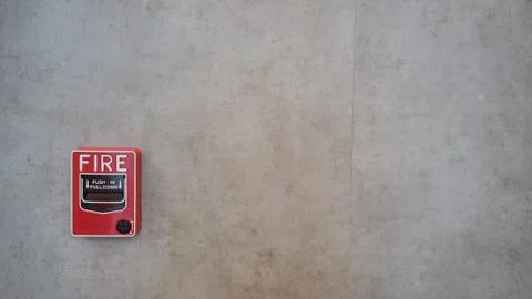 Emergency of Fire alarm system notifier or alert or bell warning equipment us Stock Photos