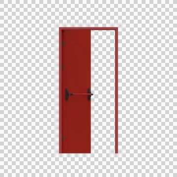 Emergency Fire Door 3D Render Illustration Element 03 Stock Illustration
