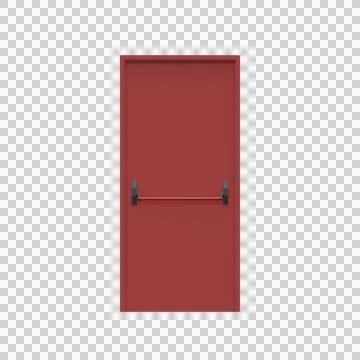 Emergency Fire Door 3D Render Illustration Element 02 Stock Illustration