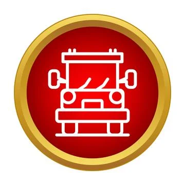 Emergency fire engine vehicle icon for rescue services Stock Illustration