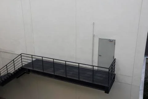 The Emergency fire exit stair Stock Photos