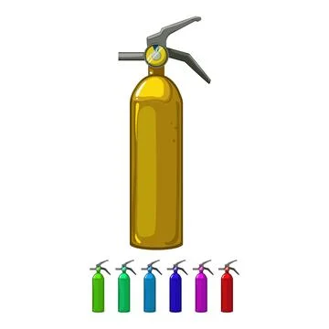 Emergency fire extinguisher cartoon vector graphic Stock Illustration