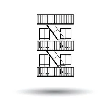 Emergency fire ladder icon Ilustración de archivo