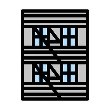 Emergency Fire Ladder Icon Ilustración de archivo