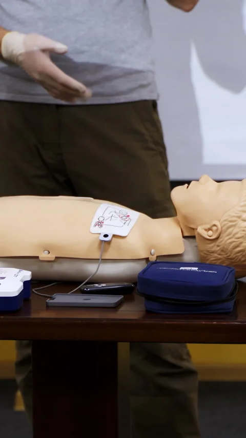 Emergency first aid CPR procedure Stock Footage 303442476