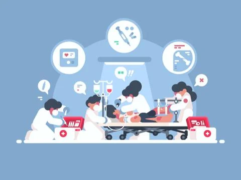 Emergency first aid イラスト素材