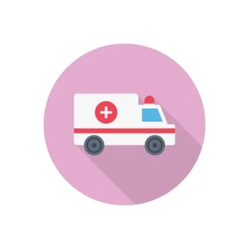 Emergency flat color icon Stock Illustration
