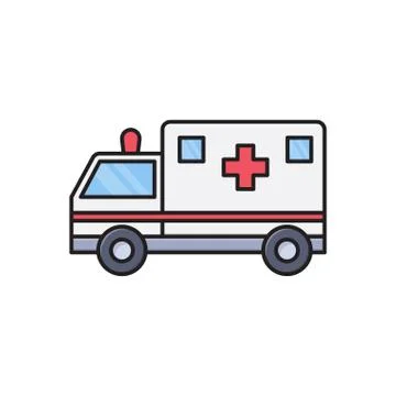 Emergency flat color icon Illustrazione stock