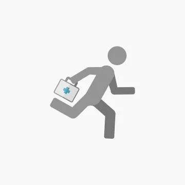 Emergency Flat Icon Illustrazione stock