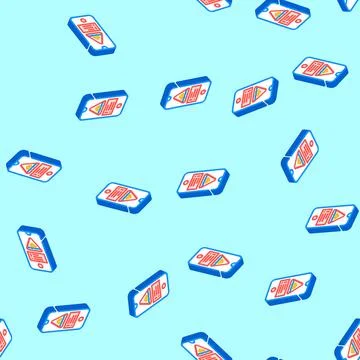 Emergency flood warning isometric icon seamless pattern Stock Illustration