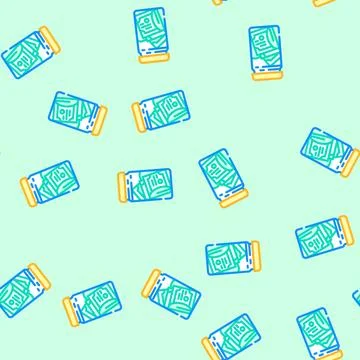 Emergency fund budget planning vector seamless pattern Stock Illustration
