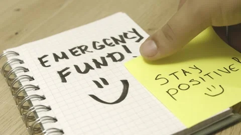 Emergency fund concept and behavioral finance. Stay positive Stock Footage 318356535