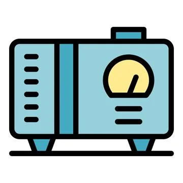 Emergency generator icon vector flat イラスト素材