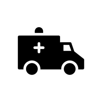 Emergency glyph flat icon Stock Illustration
