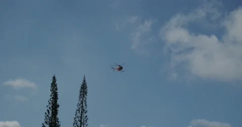 Emergency Helicopter Circling in the Sky - 1 Stock Footage 228698461