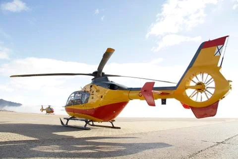 Emergency helicopter Stock Photos