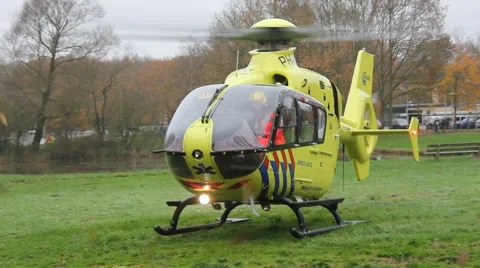 Emergency Helicopter take off Stock Footage 44171663