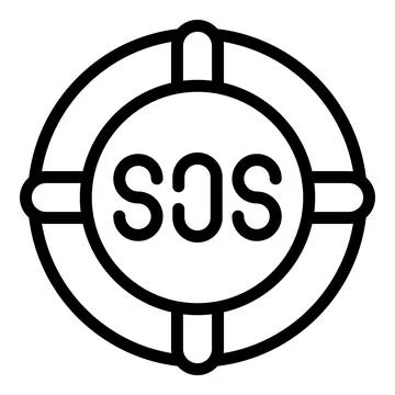 Emergency help icon outline vector. First aid support Ilustração Stock
