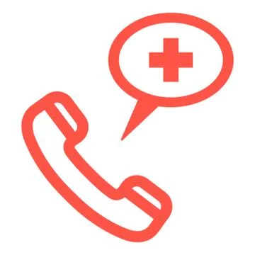 Emergency Icon. Internet Button Isolated On A White Background. Vector Icon Stock Illustration