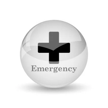 Emergency icon. Internet button on white background. Stock Illustration