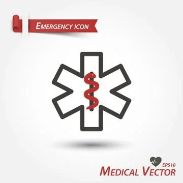 Emergency icon . Medical vector . Stock Illustration