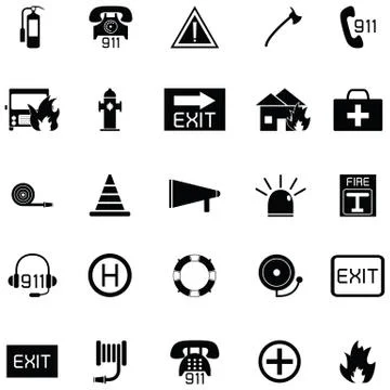 Emergency icon set Stock Illustration