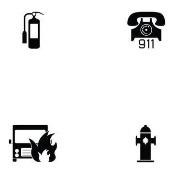 Emergency icon set Stock Illustration