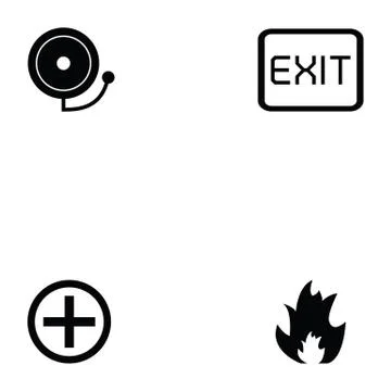 Emergency icon set Stock Illustration