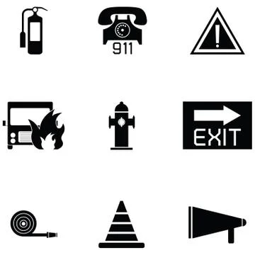 Emergency icon set Illustrazione stock
