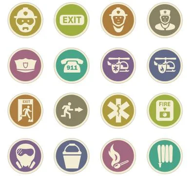 Emergency icons set Stock Illustration