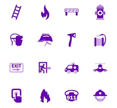 Emergency icons set Stock Illustration
