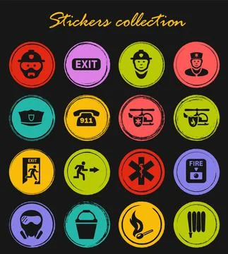 Emergency icons set Stock Illustration