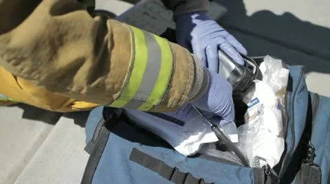 Emergency Kit Stock Footage 12334478