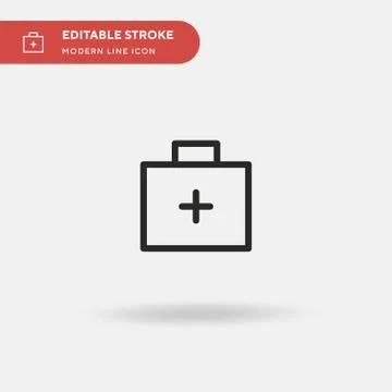 Emergency Kit Simple vector icon. Illustration symbol design template for web Stock Illustration