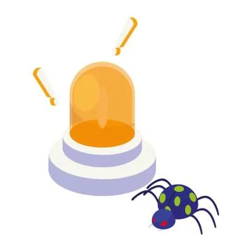 Emergency light with bug atack Stock Illustration