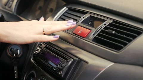 Emergency light in the car Stock Footage 89293287