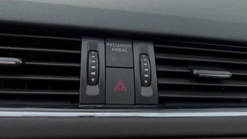 Emergency lights button in transport Stock Footage 165648361