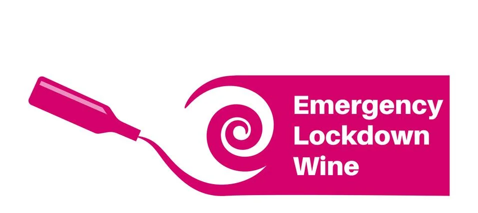 Emergency lockdown wine vector 2020 vintage Stock Illustration