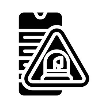 Emergency mode feature glyph icon vector illustration Illustrazione stock