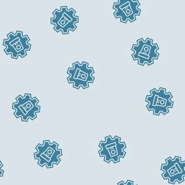 Emergency mode feature glyph seamless pattern Stockillustratie