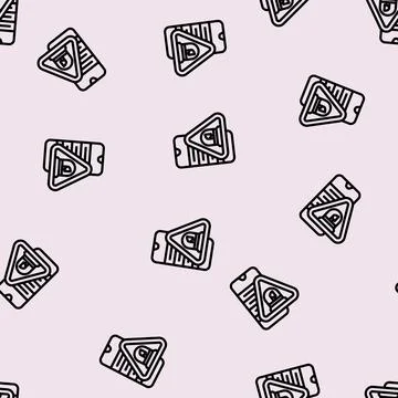 Emergency mode feature line vector seamless pattern 스톡 일러스트