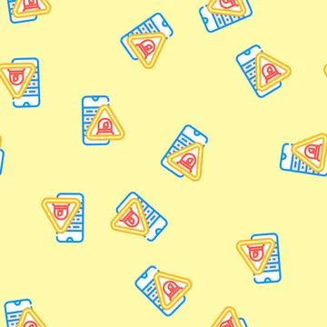 Emergency mode feature vector seamless pattern Stock Illustration