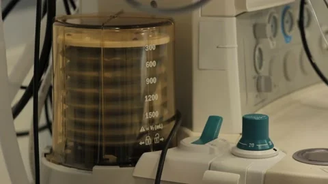 Emergency modern equipment for ventilation. Operating surgery technologies. Stock Footage 204741245
