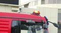 Emergency orange lights on top of truck car, road service HD Footage