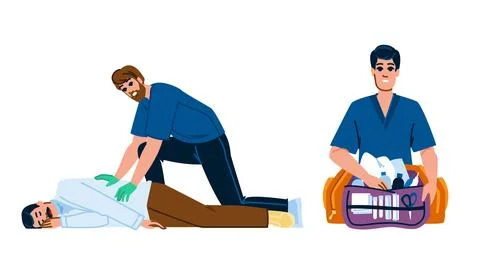 Emergency paramedic man vector Stock Illustration